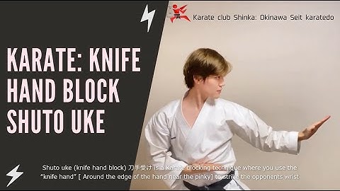 Basic Karate  Knife Hand Block (刀手受け)