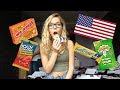 BRITISH GIRL TRIES AMERICAN CANDY! | Daily Amie