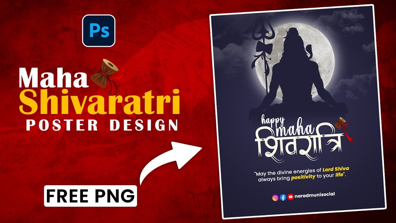 Maha Shivratri Poster Design In Photoshop | Shivratri Poster Design Tutorial | Shivratri Post Design