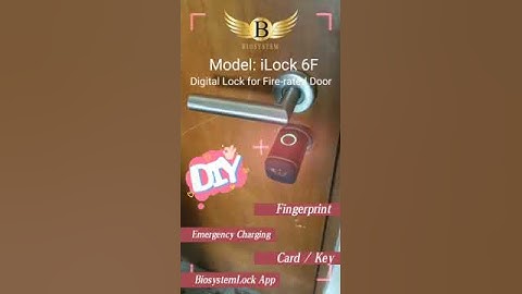 BIOSYSTEM DIGITAL DOOR LOCK - CYLINDER TYPE iLock 6F