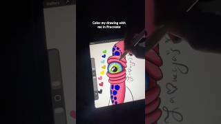 Part 1 💅🏾 👁️ Would you color my drawing? #laquecyasheart #procreateart #nailart