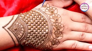 Easy Back Hand Mehndi Design For Hands - Gulf Rose Henna Mehndi Design by Jyoti Sachdeva