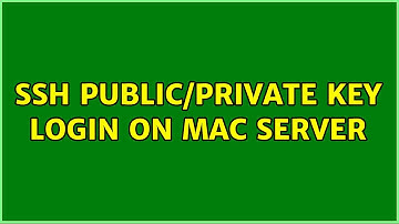 ssh public/private key login on mac server (2 Solutions!!)