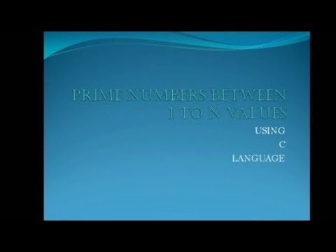 Program to find prime numbers between 1 to n  numbers in C language