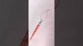 Paint Brush drawing and coloring video for kids |How to draw a Paint Brush #paintbrush #cute #paint