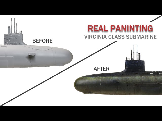 Realistic painting in navy submarine -1/350 virginia class