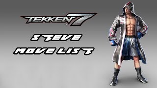 Tekken 7 - Steve Fox Move List screenshot 4