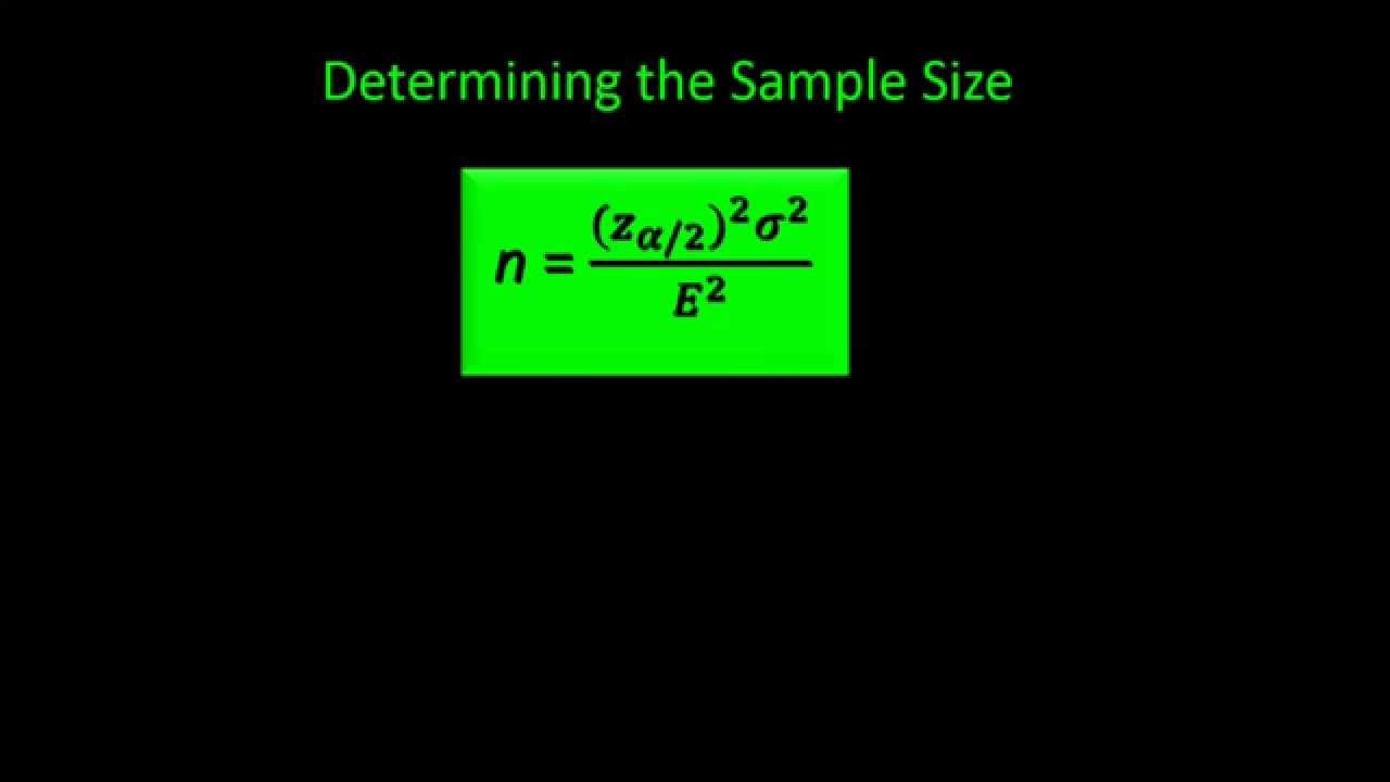 Sample Size Determination Youtube