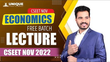 CSEET Nov 2022 | Economics Lecture 03 | CSEET Online Classes