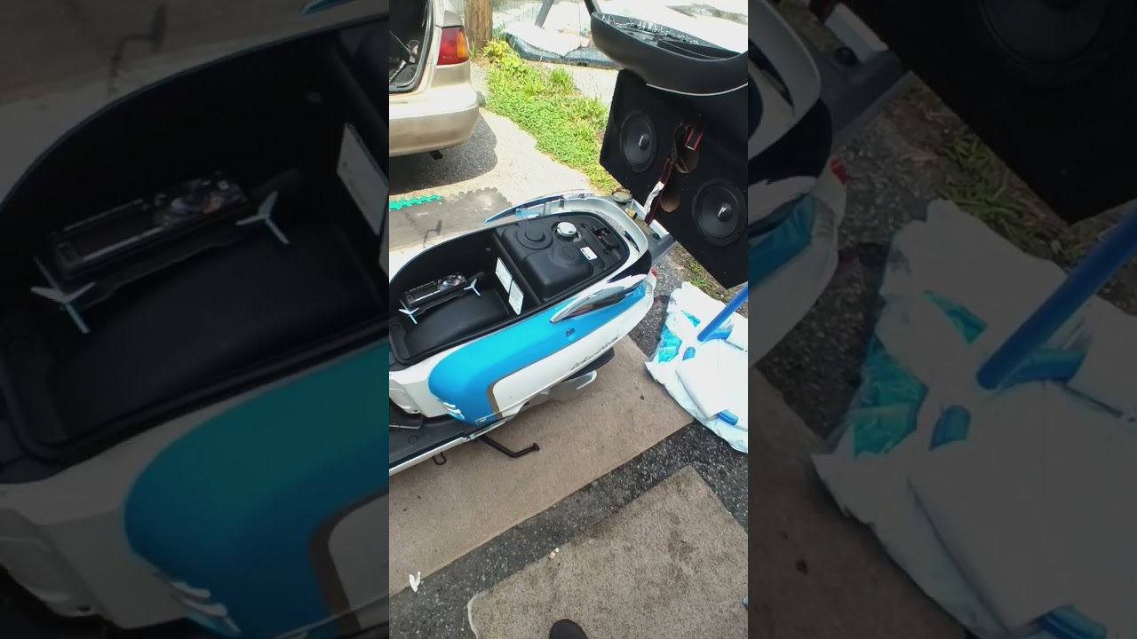 how to put a radio amp and chuchero on kymco scooter 