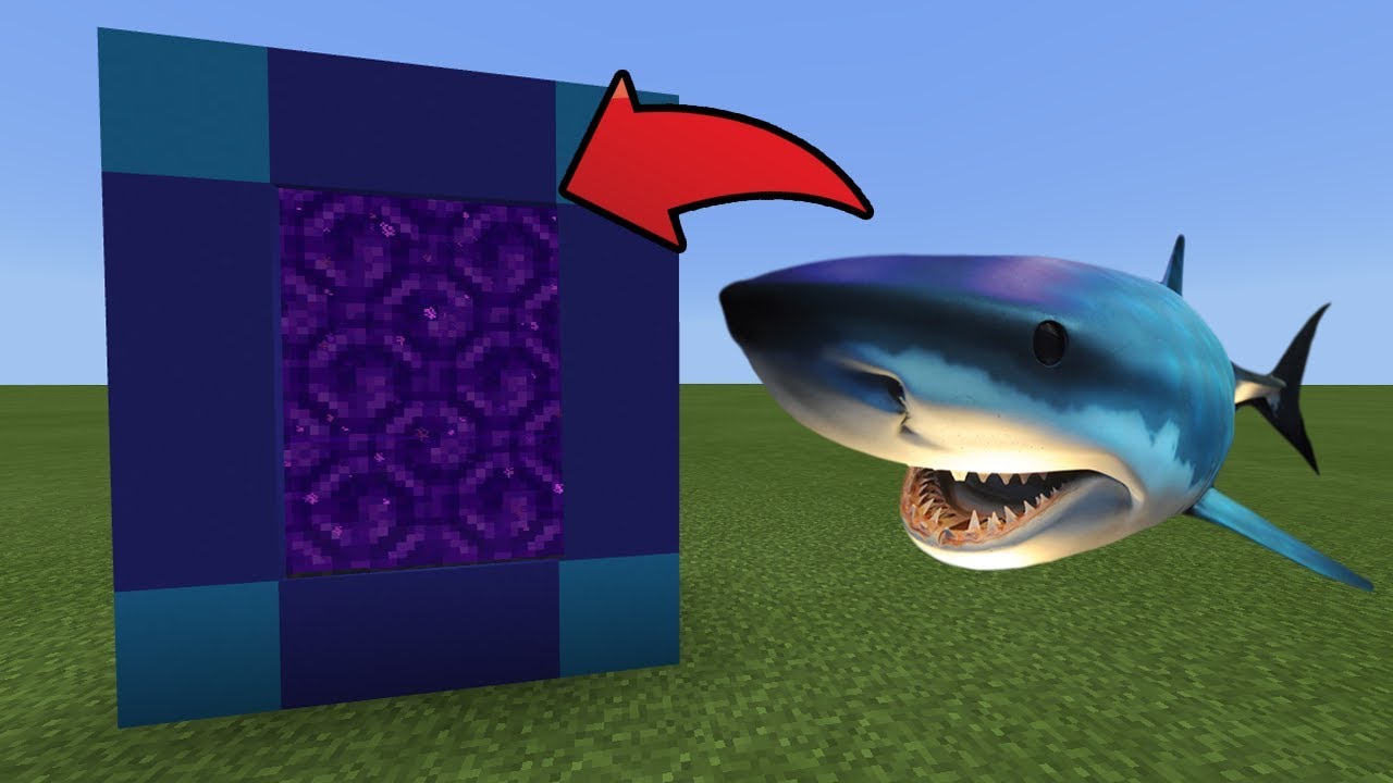 How To Make a Portal to the Shark Dimension in MCPE 