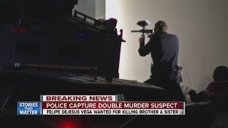 Police wound double-murder suspect after chase, standoff