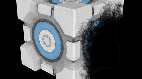 Portal 2: Dissolving a Weighted Storage Cube in Slow Motion