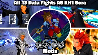 [KH2 Mods] KH1 Sora Mod VS All 13 Data Battles (Critical Mode)