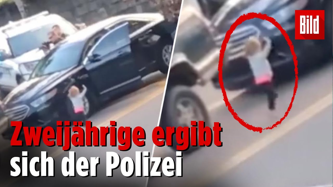 Schock-Video | Zweijährige ergibt sich der Polizei