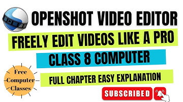 Class 8 Computer | OpenShot Video Editor | Full Chapter easy explanation | Learn to edit videos