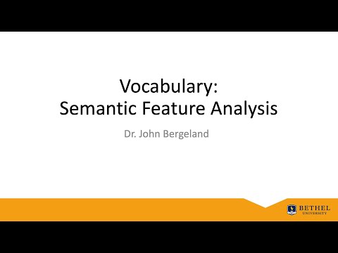 Vocabulary: Semantic Feature
