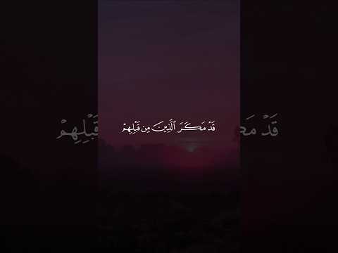 قد مكر الذين من قبلهم فأتى الله بنيانهم من القواعد فخر عليهم السقف من فوقهم ياسر الدوسري 