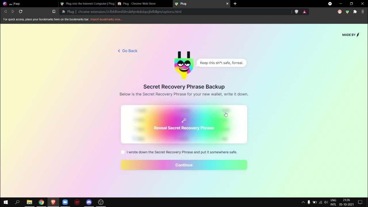How to Install PlugWallet and to Create a Wallet and View the Account