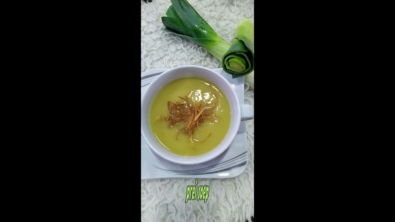 lekkere verse prei soep maken , stap per stap,:  how to make leek soup step by step