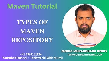 Types of Maven Repository - TechWorld with Murali - Moole Muralidhara Reddy - Maven Tutorial