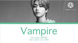 Han Jisung - Vampire Color Coded Lyrics (Ai Cover) Resimi