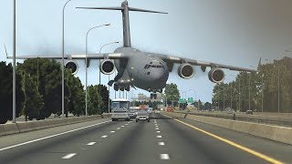 C -17 Emergency Landing Crash On Highway Shortly After Takeoff |XPlane 11