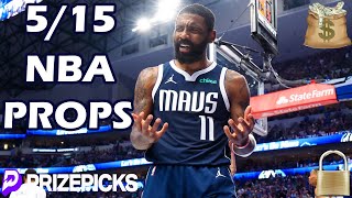 PRIZEPICKS NBA PICKS | WEDNESDAY 5/15/24 | NBA PLAYER PROPS PICKS | NBA PLAYOFFS PROPS & BETS