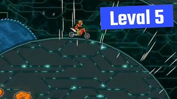 Level 5 (Cyber World) - Moto X3M Walkthrough/ Playthrough Video #motox3m #bikerace #games