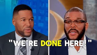 Tyler Perry WALKS OFF Good Morning America Interview After Heated Clash With Michael Strahan.