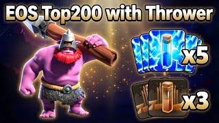 【クラクラ】EOS TOP200 with zap throwers, Legend League【Clash of Clan】