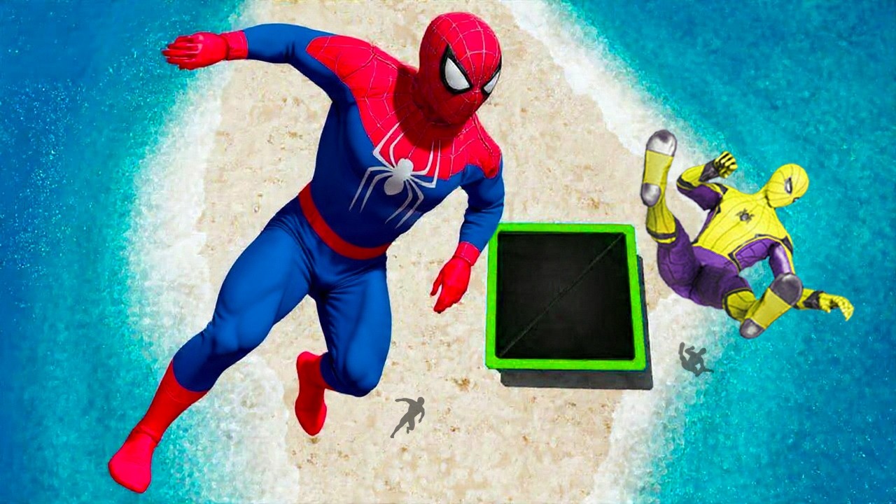 Rainbow Spiderman Ragdolls in GTA 5 (Compilation ) #17