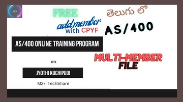 11. Creating Multi-Member Files in AS400 - Telugu
