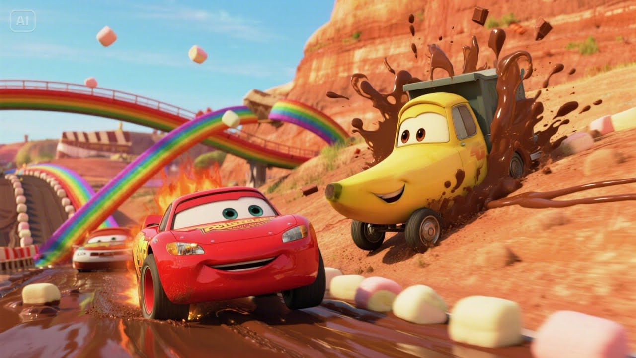 Blaze & the Banana Truck Race to the Jellybean Hills | Fun Kids Truck Adventure | Racing Song