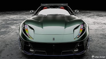 Mansory Stallone GTS - (Ferrari 812 GTS)  Blender Eevee Render
