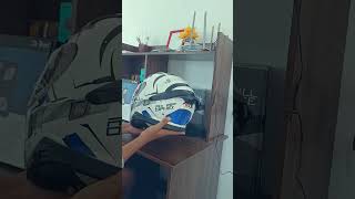 Unboxing my new Helmet || Axor Apex Hex 2 White and Blue || Axor Helmets || Gift 🎁 || #bike #r15m