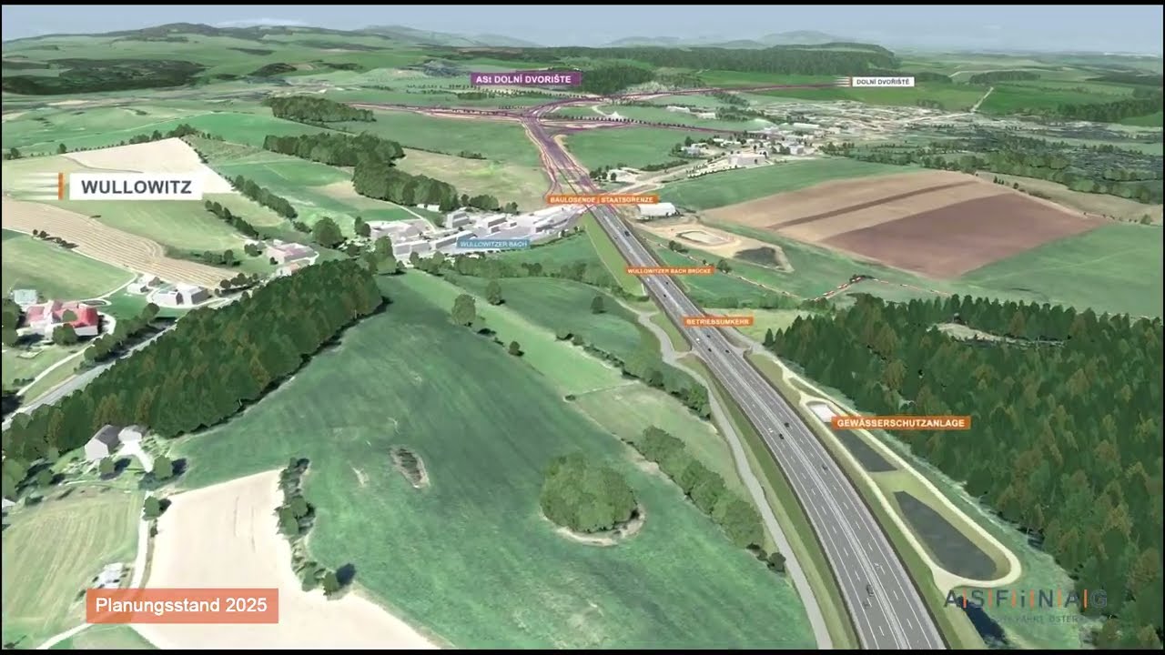Visualisierung S 10 Mühlviertler Schnellstraße: Neubau Rainbach Nord bis Staatsgrenze bei Wullowitz