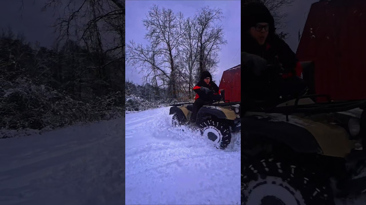 Наконец-то выпало достаточно пушистого снега, чтобы покататься на King Quad! #Suzuki #Appalachia ...