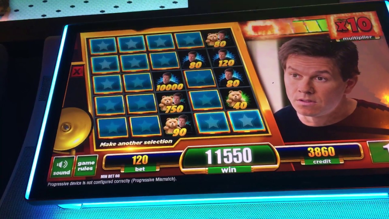 100x bonus on TED slot machine!