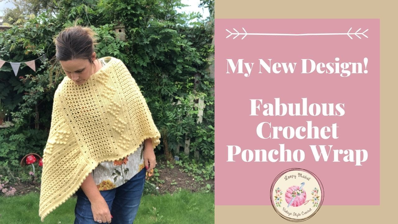 My Latest Crochet Design - Autumn Rain Crochet Poncho Wrap Vlog - YouTube