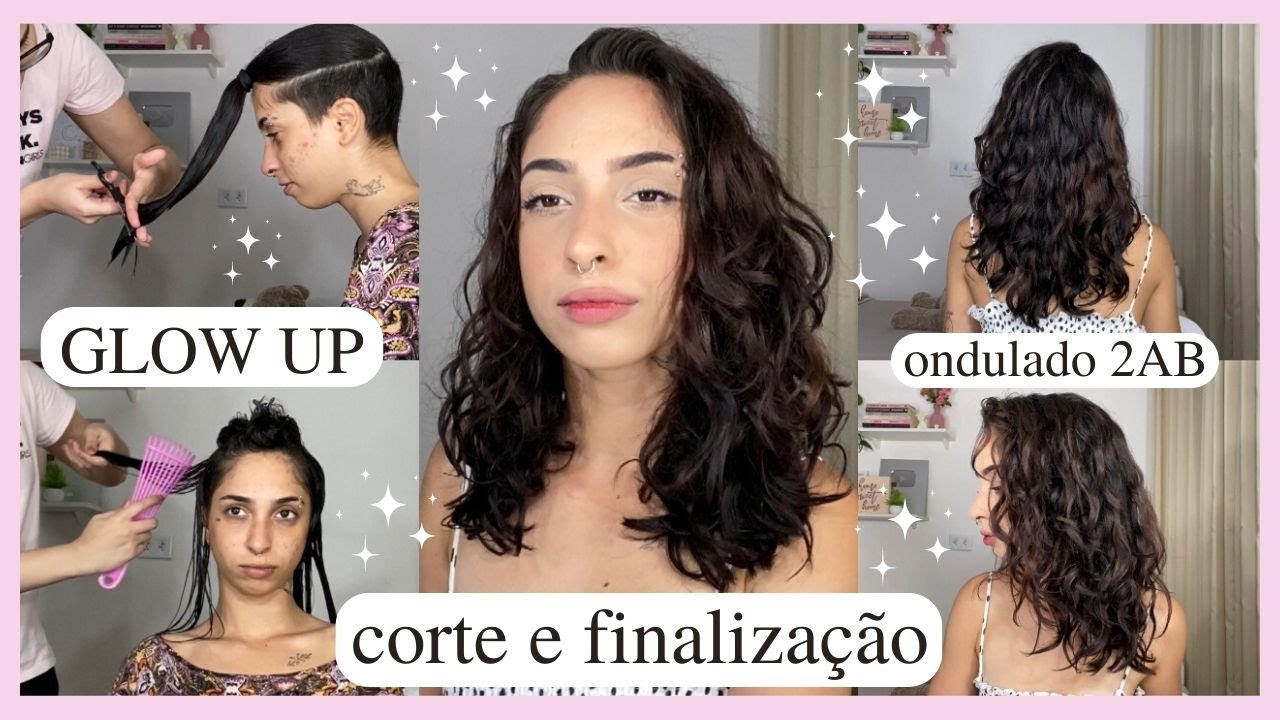 GLOW UP ✨ corte em camadas e finalização *cabelo ondulado 2AB* | Ana Moraes