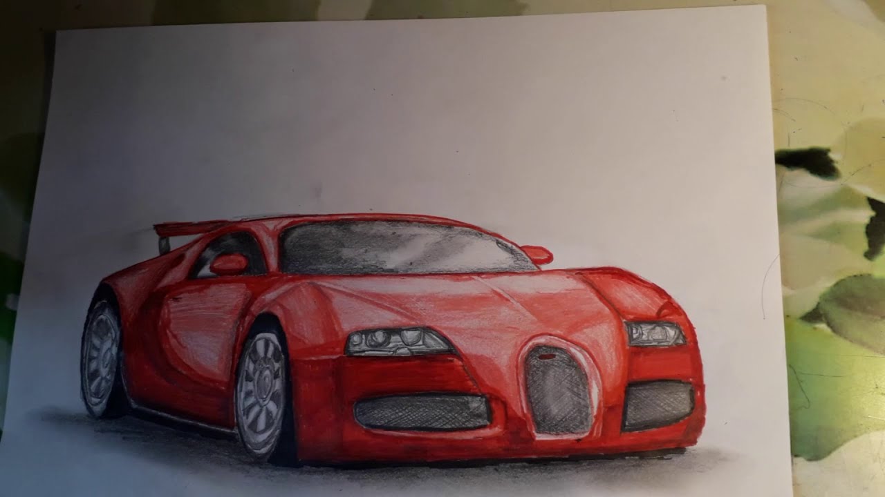 Видео как нарисовать бугатти