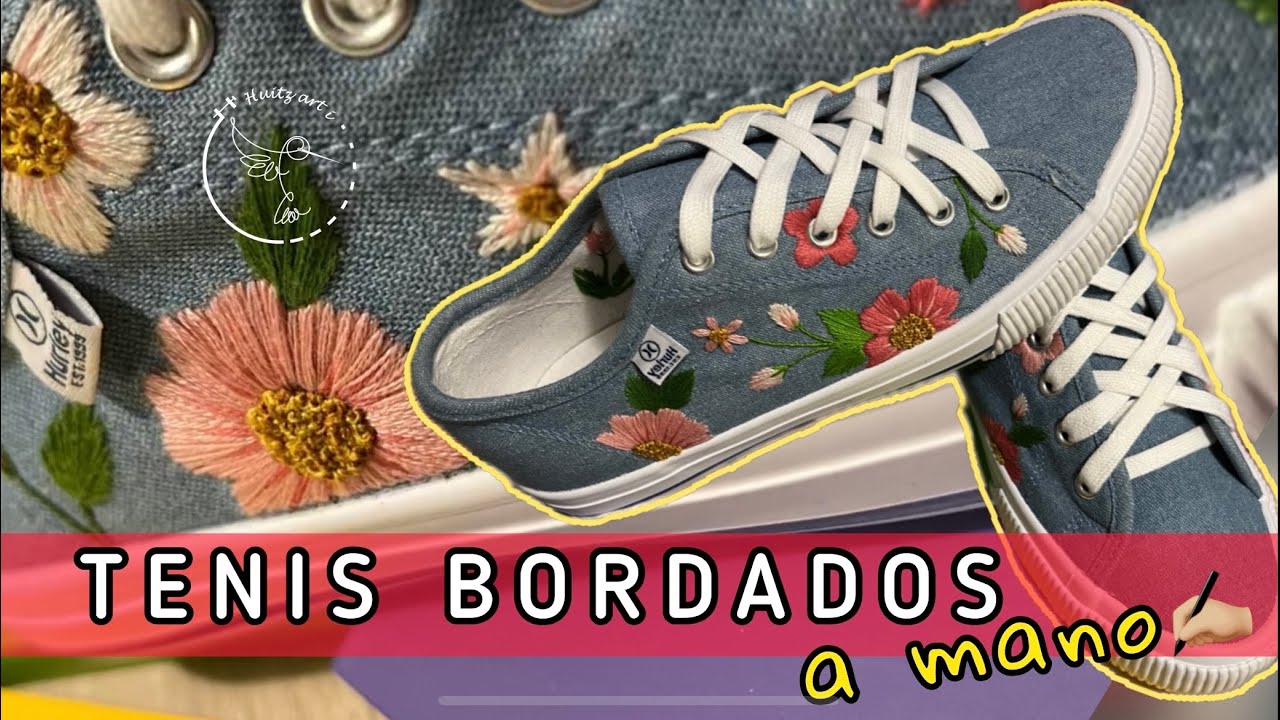 TENIS BORDADOS por primera vez / Tips @HuitzArti / bordado a mano
