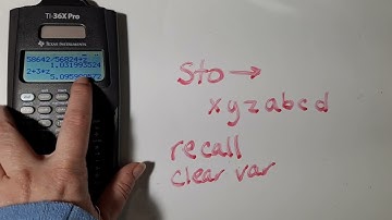 TI-36X Pro: Storing values and Recalling them