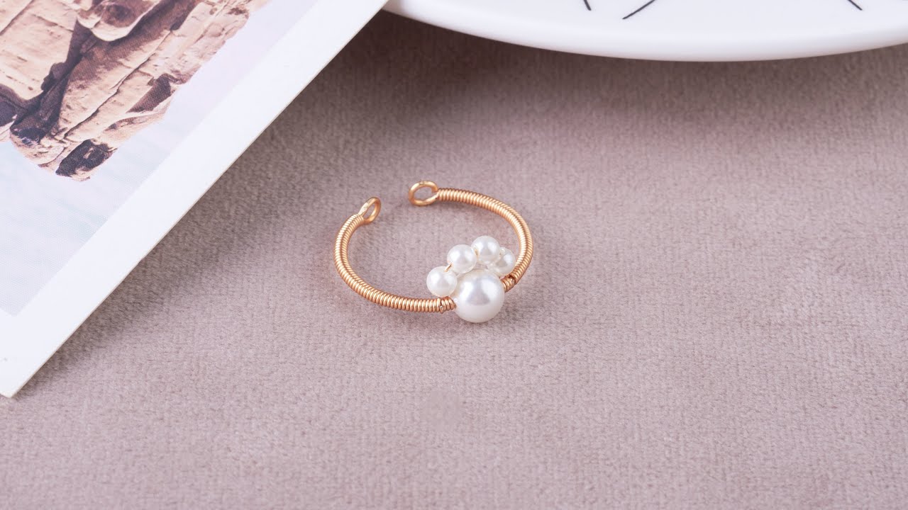 How to Make Simple Pearl Ring Pearl Wrapped Ring Kissitty Jewelry
