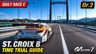 GT7 Time Trial Guide + Braking Points | Circuit de Sainte-Croix B | Daily Race C ￼#gt7  screenshot 1