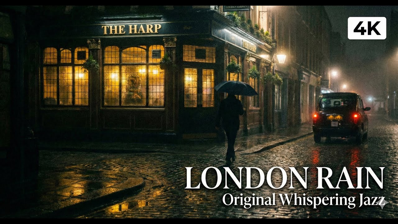 Rainy Night in London – Original Whispering Jazz & Soft Piano Ambiance