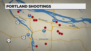 Police respond to 4 different shootings in Portland on Sunday; 1 person injured