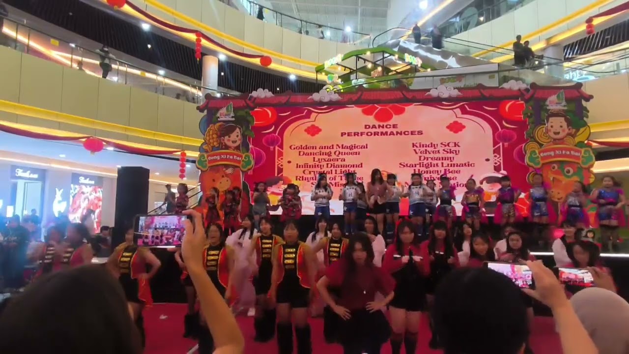 Flash mob Gong Xi Happy at Big Mall with all Dancing Queen Groups, CNY 2026