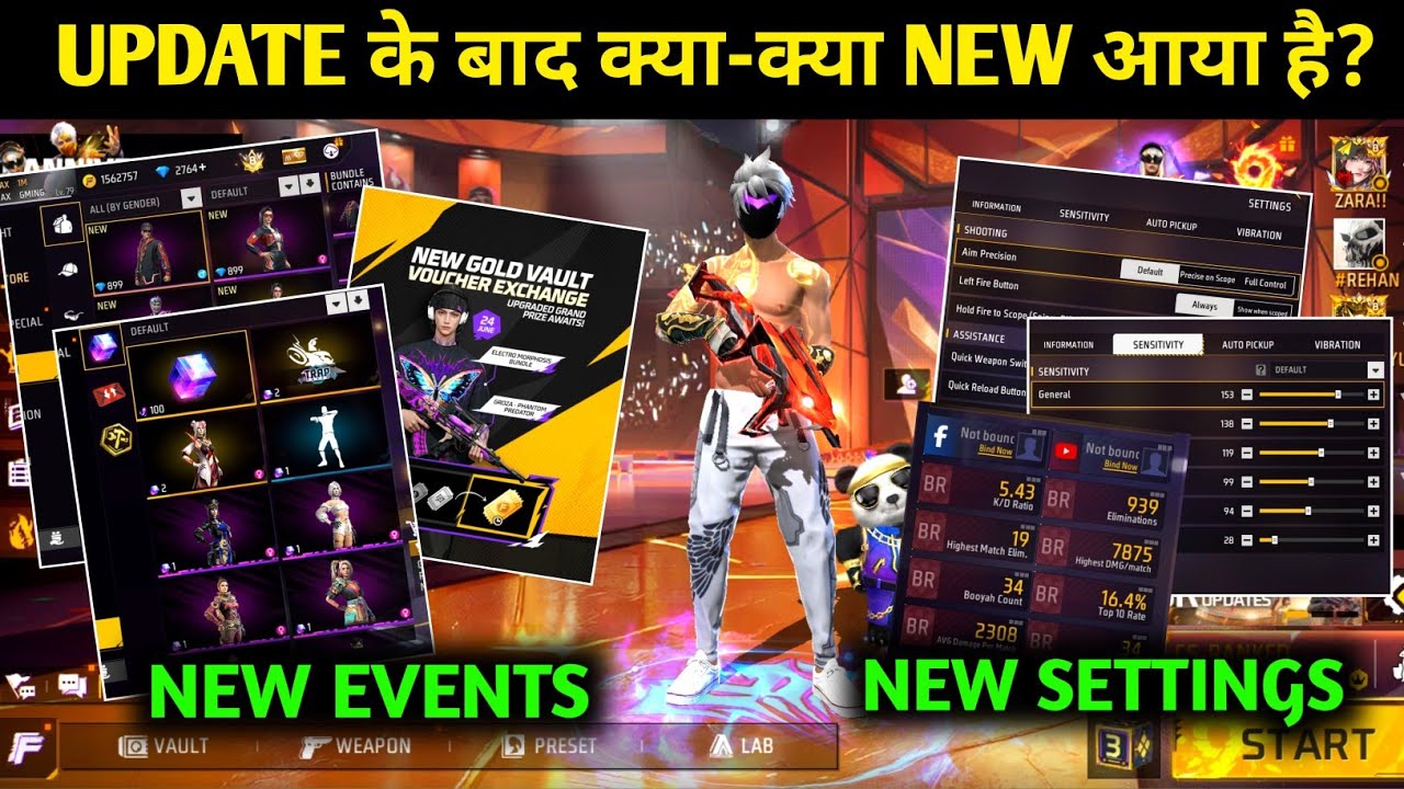 Update Ke Baad Kya kya New Aaya hai? New Changes After Update| 9th Anniversary Free Rewards FreeFire
